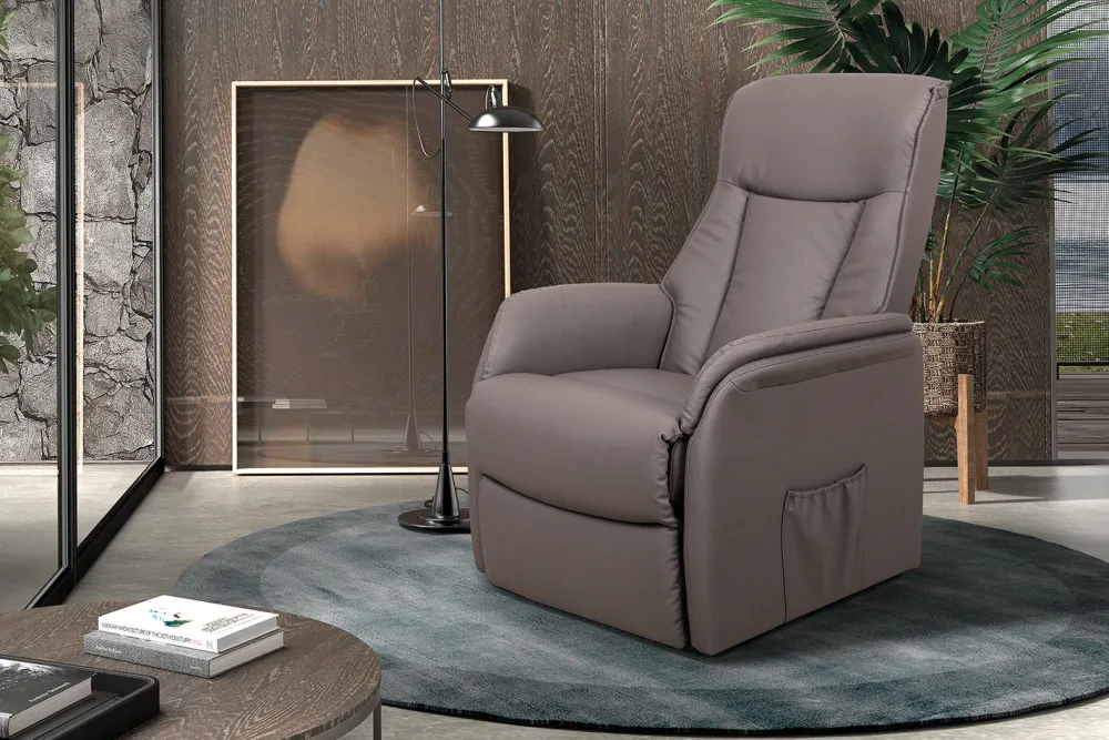 rousseau__electrische_rel_0-4.webp Rousseau - Electrische Relax met lift Miami PU Taupe - 109x72x168cm | Belga Meubelen Hot