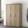 Rousseau - Kleerkast Mike 3 deuren Sonoma - 183x120x52 cm | Belga Meubelen Best