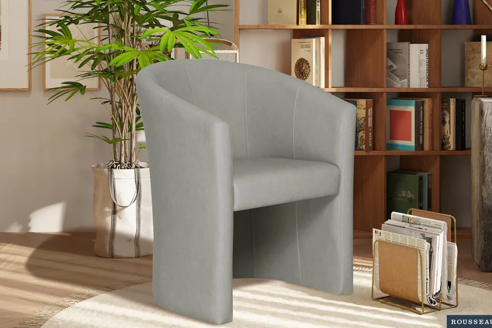 rousseau__kuipzeteltje_ch_0-6.webp Rousseau - Kuipzeteltje Charlie Vintage PU Lichtgrijs - 81x64x62 cm | Belga Meubelen Discount