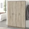 Rousseau - Opbergkast Ray 3 deuren en 4 legplanken Sonoma - 180x120x40 cm | Belga Meubelen Best