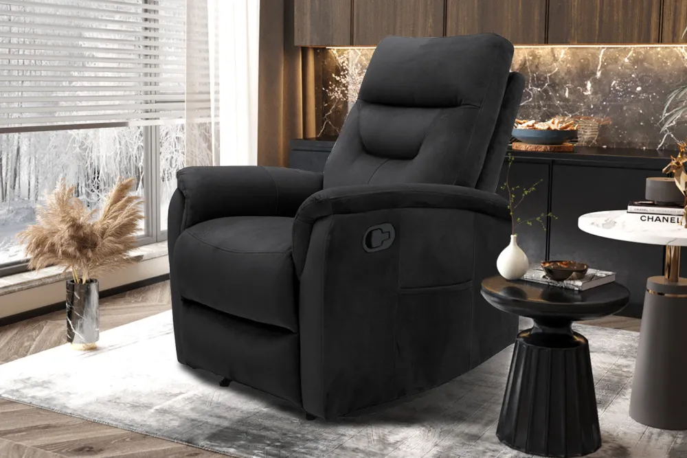 rousseau__relax_breda_man_0-2.webp Rousseau - Relax Breda manueel verstelbaar Stof Zwart - 100x78.5x96 cm | Belga Meubelen Hot