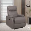 Rousseau - Relax Tokio manueel verstelbaar PU Taupe - 160x76x90 cm | Belga Meubelen Clearance