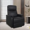 Rousseau - Relax Tokio manueel verstelbaar PU Zwart - 160x76x90 cm | Belga Meubelen Discount