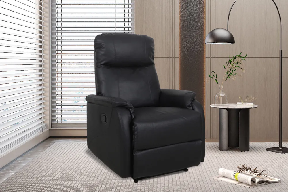 rousseau__relax_tokio_man_0-2.webp Rousseau - Relax Tokio manueel verstelbaar PU Zwart - 160x76x90 cm | Belga Meubelen Discount