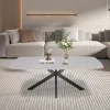 Rousseau - Salontafel Apollo 130 cm Deens Ovaal Steen Grijs - 45x130x70cm | Belga Meubelen Fashion