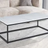 Rousseau - Salontafel Dallas Decor Marmer Wit - 40x120x60 cm | Belga Meubelen Sale
