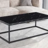 Rousseau - Salontafel Dallas Decor Marmer Zwart - 40x120x60 cm | Belga Meubelen Best