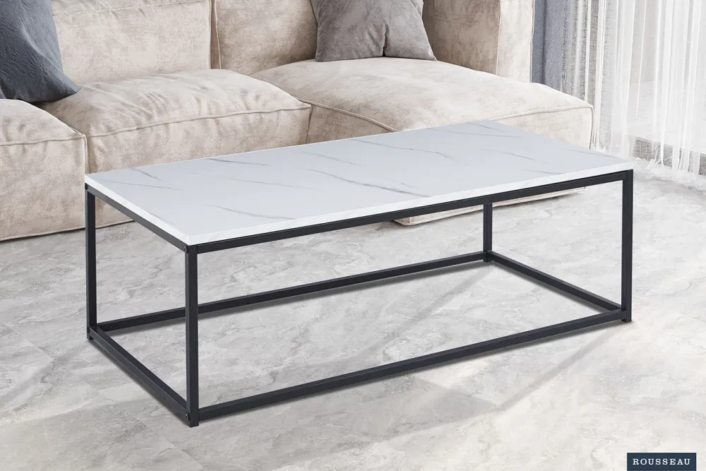 rousseau__salontafel_dall_0.webp Rousseau - Salontafel Dallas Decor Marmer Wit - 40x120x60 cm | Belga Meubelen Sale