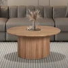 Rousseau - Salontafel Lagos 80 cm Rond Decor Oude eik - 38x80x80 cm | Belga Meubelen Sale