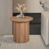 Rousseau - Salontafel Lagos 50 cm Rond Decor Oude eik - 46x50x50 cm | Belga Meubelen Online