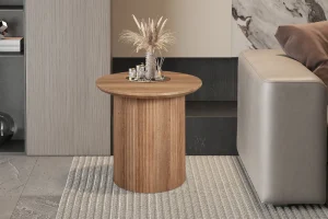 Rousseau - Salontafel Lagos 50 cm Rond Decor Oude eik - 46x50x50 cm | Belga Meubelen Online