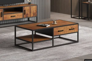 Rousseau - Salontafel Madeira 120 cm Mango hout - 40x120x60 cm | Belga Meubelen Outlet