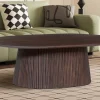 Rousseau - Salontafel Miguel 120 cm Ovaal Mango hout Donkerbruin - 37x120x70 cm | Belga Meubelen Outlet