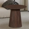 Rousseau - Salontafel Miguel 50 cm Rond Mango hout Donkerbruin - 46x50x50 cm | Belga Meubelen Sale