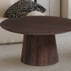 Rousseau - Salontafel Miguel 80 cm Rond Mango hout Donkerbruin - 38x80x80 cm | Belga Meubelen Best