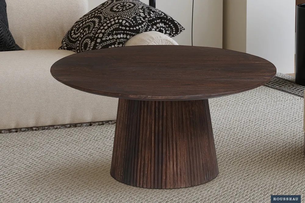 rousseau__salontafel_migu_0-4.webp Rousseau - Salontafel Miguel 80 cm Rond Mango hout Donkerbruin - 38x80x80 cm | Belga Meubelen Best