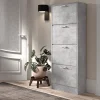 Rousseau - Schoenenkast Carini 4 laden Beton - 155x63x23 cm | Belga Meubelen Online