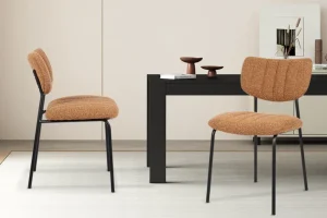 Rousseau - Stoel Antura Stof Oranje - 77x46x53 cm | Belga Meubelen Best
