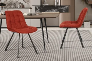 Rousseau - Stoel Ariba Stof Rood - 80x51x61 cm | Belga Meubelen Online