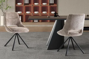 Rousseau - Stoel Dante Stof Taupe - 85.5x51x60 cm | Belga Meubelen Best