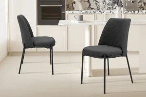 Rousseau - Stoel Ella Stof Grijs - 83x48x57 cm | Belga Meubelen Clearance