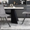 Rousseau - Stoel Emma PU Donkergrijs - 83x46x60 cm | Belga Meubelen Fashion