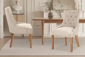 Rousseau - Stoel Fancy Stof Zand - 93x56x60 cm | Belga Meubelen Best