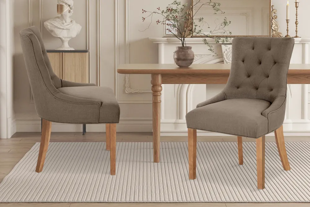 rousseau__stoel_fancy_sto_0-2.webp Rousseau - Stoel Fancy Stof Taupe - 93x56x60 cm | Belga Meubelen Outlet
