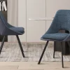 Rousseau - Stoel Filou Boucle - Blauw Rug PU Blauw - 85x48x56 cm | Belga Meubelen Hot