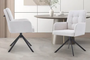 Rousseau - Stoel Granada - Stof - Ecru - 85x50x62 cm | Belga Meubelen Best