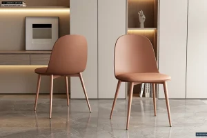 Rousseau - Stoel Jasmin Zitting PP kussen PU Terracotta - 81x51x44 cm | Belga Meubelen New