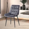 Rousseau - Stoel Juta Fluweel Taupe - 82x50x59 cm | Belga Meubelen Clearance