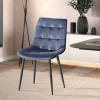 Rousseau - Stoel Juta Fluweel Donkergrijs - 82x50x59cm | Belga Meubelen Sale