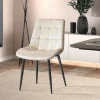 Rousseau - Stoel Juta Fluweel Beige - 82x50x59 cm | Belga Meubelen Outlet