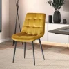 Rousseau - Stoel Juta Fluweel Goud - 82x50x59 cm | Belga Meubelen Hot