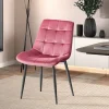 Rousseau - Stoel Juta Fluweel Roze - 82x50x59 cm | Belga Meubelen Sale