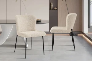 Rousseau - Stoel Lisa Boucle - Beige - 85x50x62 cm | Belga Meubelen Fashion