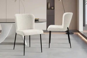 Rousseau - Stoel Lisa Boucle - Ecru - 85x50x62 cm | Belga Meubelen New