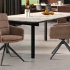 Rousseau - Stoel Lisold - Stof Bruin - 93x59x65 cm | Belga Meubelen New