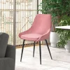 Rousseau - Stoel Mirano Fluweel Roze - 86x49x61 cm | Belga Meubelen Sale