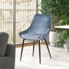 Rousseau - Stoel Mirano Fluweel Blauw - 86x49x61 cm | Belga Meubelen Hot