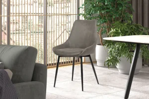 Rousseau - Stoel Mirano Micro fiber PU Grijs - 86x49x61 cm | Belga Meubelen Clearance