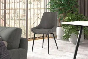Rousseau - Stoel Mirano PU Lichtgrijs - 86x49x61 cm | Belga Meubelen Discount