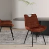 Rousseau - Stoel Nina Fluweel Roest - 84x56x62.5 cm | Belga Meubelen Outlet