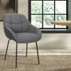 Rousseau - Stoel Sem Stof Grijs Rug PU Donkergrijs - 85x57.5x65 cm | Belga Meubelen Clearance