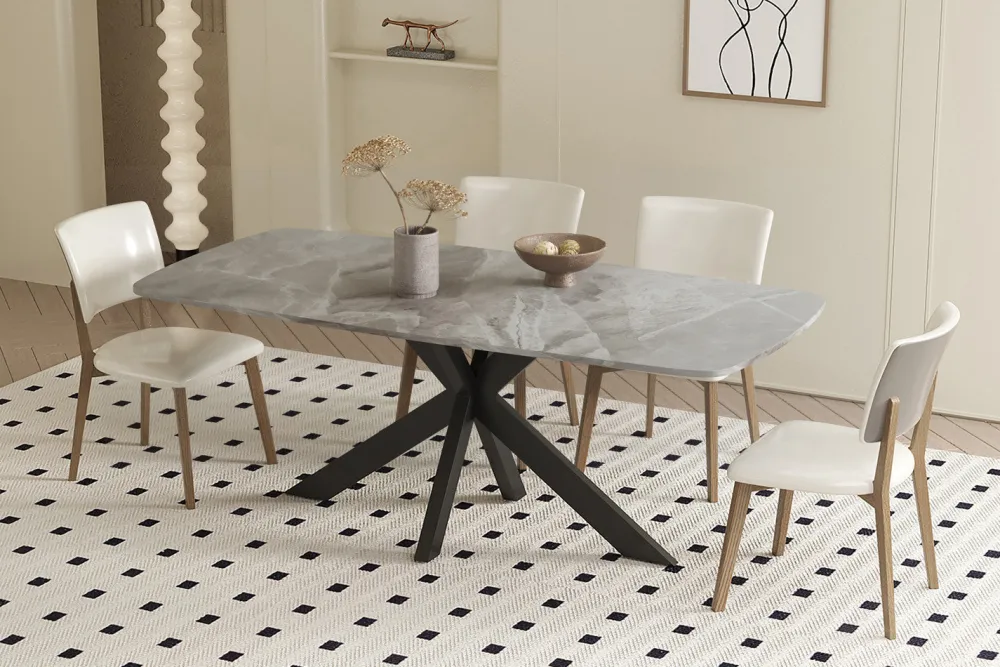 rousseau__tafel_apollo__c_0-2.webp Rousseau - Tafel Apollo 180 cm Deens Ovaal Glanzend Steen Italian Grijs - 76x180x90cm | Belga Meubelen Fashion