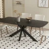 Rousseau - Tafel Apollo 180 cm Deens Ovaal Steen Zwart - 76x180x90cm | Belga Meubelen Fashion