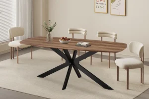 Rousseau - Tafel Aziz 200 cm Deens Ovaal Decor Mango - 76x200x100cm | Belga Meubelen Outlet