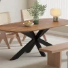 Rousseau - Tafel Isabella 200 cm Spider-poot Ovaal Mango hout - 76x200x100cm | Belga Meubelen Hot