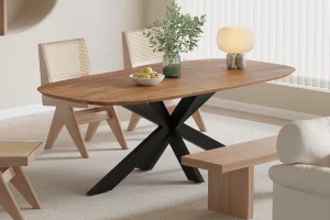 Rousseau - Tafel Isabella 200 cm Spider-poot Ovaal Mango hout - 76x200x100cm | Belga Meubelen Hot